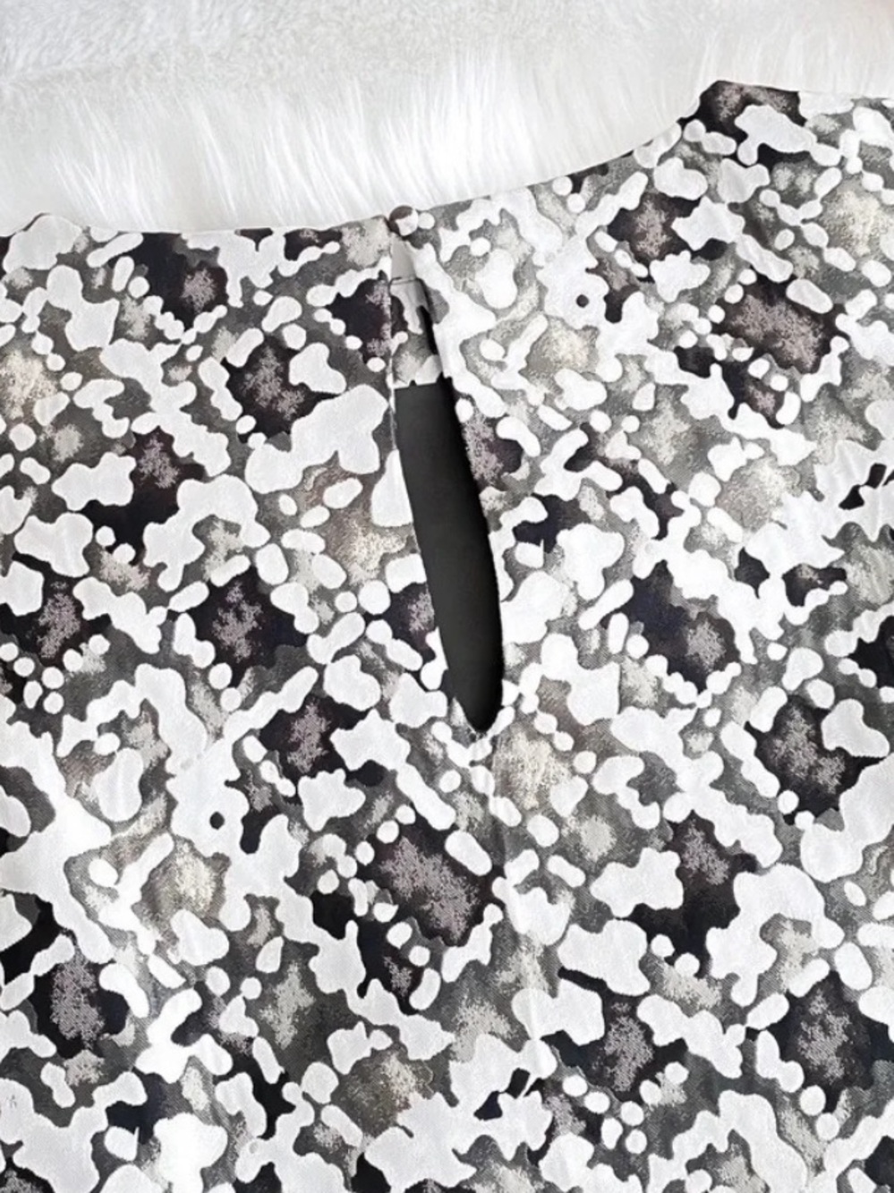 Ann Mashburn Suri Jacquard Dress Green White Multi Abstract NWT Size Small $398 - Picture 4 of 6